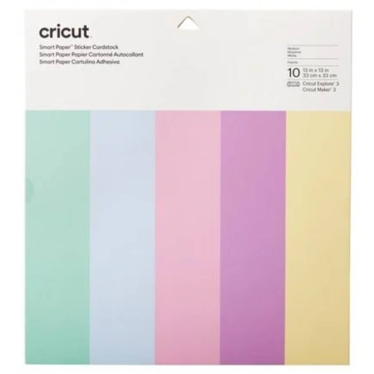 מדבקה קארדסטוק צבעי פסטל 33*33 ס"מ Cricut Smart Paper Sticker Cardstock