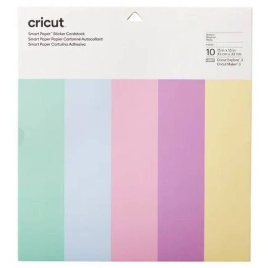 מדבקה קארדסטוק צבעי פסטל 33*33 ס"מ Cricut Smart Paper Sticker Cardstock