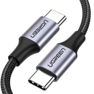 כבל סנכרון שחור/אפור UGREEN 1M USB-C to Type-C