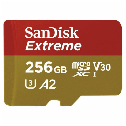 כרטיס זיכרון SanDisk Extreme micro SD EX 4K 190MB/s V30 256GB