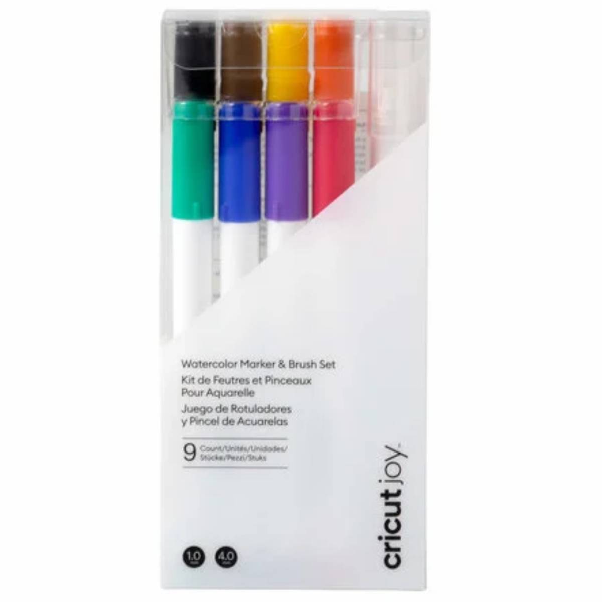 סט 9 מברשות צבעי מים Cricut Joy Watercolor Marker&Brush
