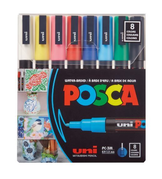 סט 8 עטי Uni Posca 5m