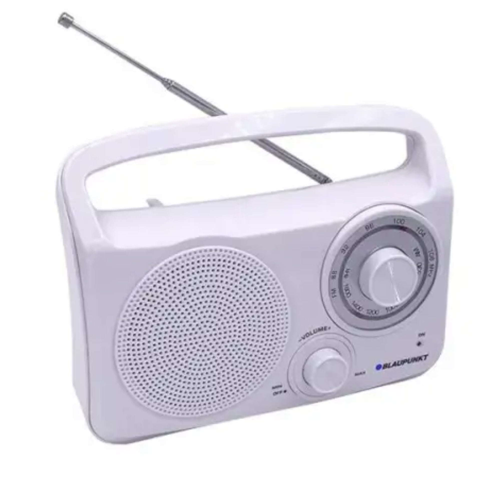 מכשיר רדיו חשמל סוללות AM/FM לבן BP-1500WT