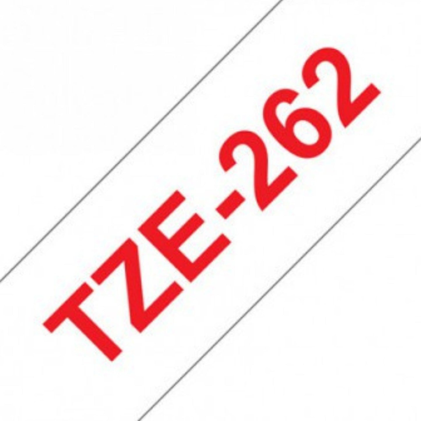 סרט תוויות אדום על רקע לבן 36 מ"מ דגם Brother TZE262