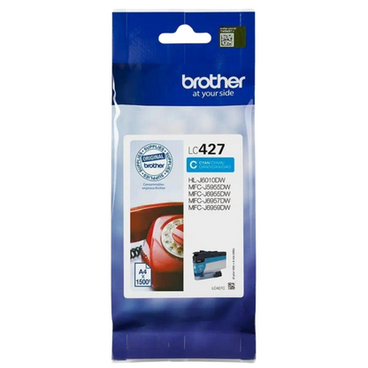 ראש דיו  עד 1,500 דף דגם Brother LC427C כחול