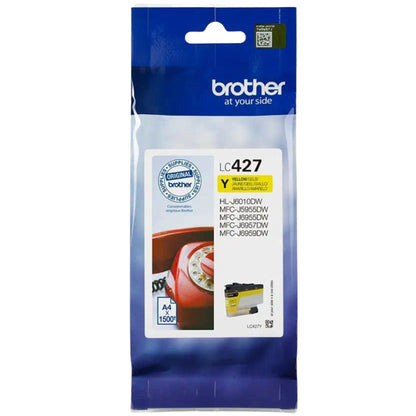 ראש דיו עד 1,500 דף דגם  Brother LC427Y צהוב