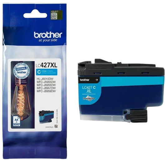 ראש דיו עד 5,000 דף דגם Brother LC427XLC כחול