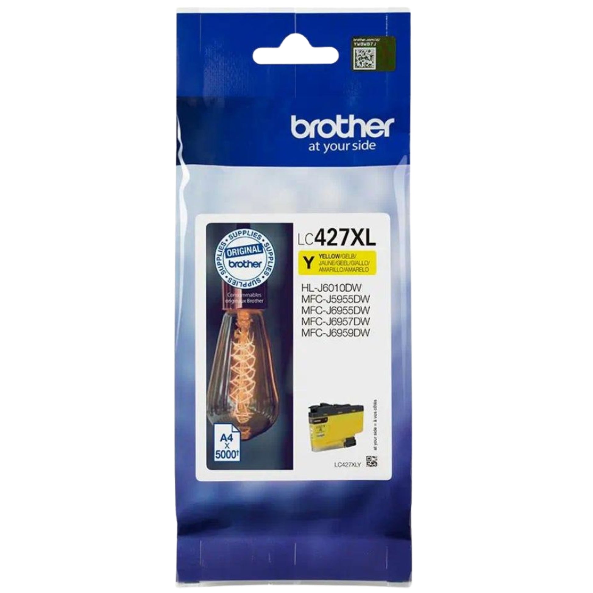 ראש דיו  עד 5,000 דף דגם Brother LC427XLY צהוב