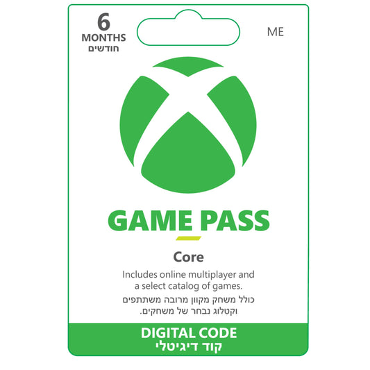 קוד דיגיטלי 6 חודשים Xbox 360 Live Gold