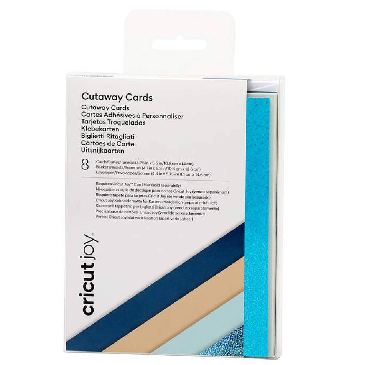 כרטיס ברכה כחול Cricut Cutaway Cards – R20 (8ct)