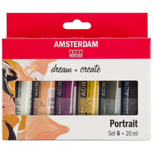 סט 6 צבעי אקריליק- מחברת Amsterdam 17820502