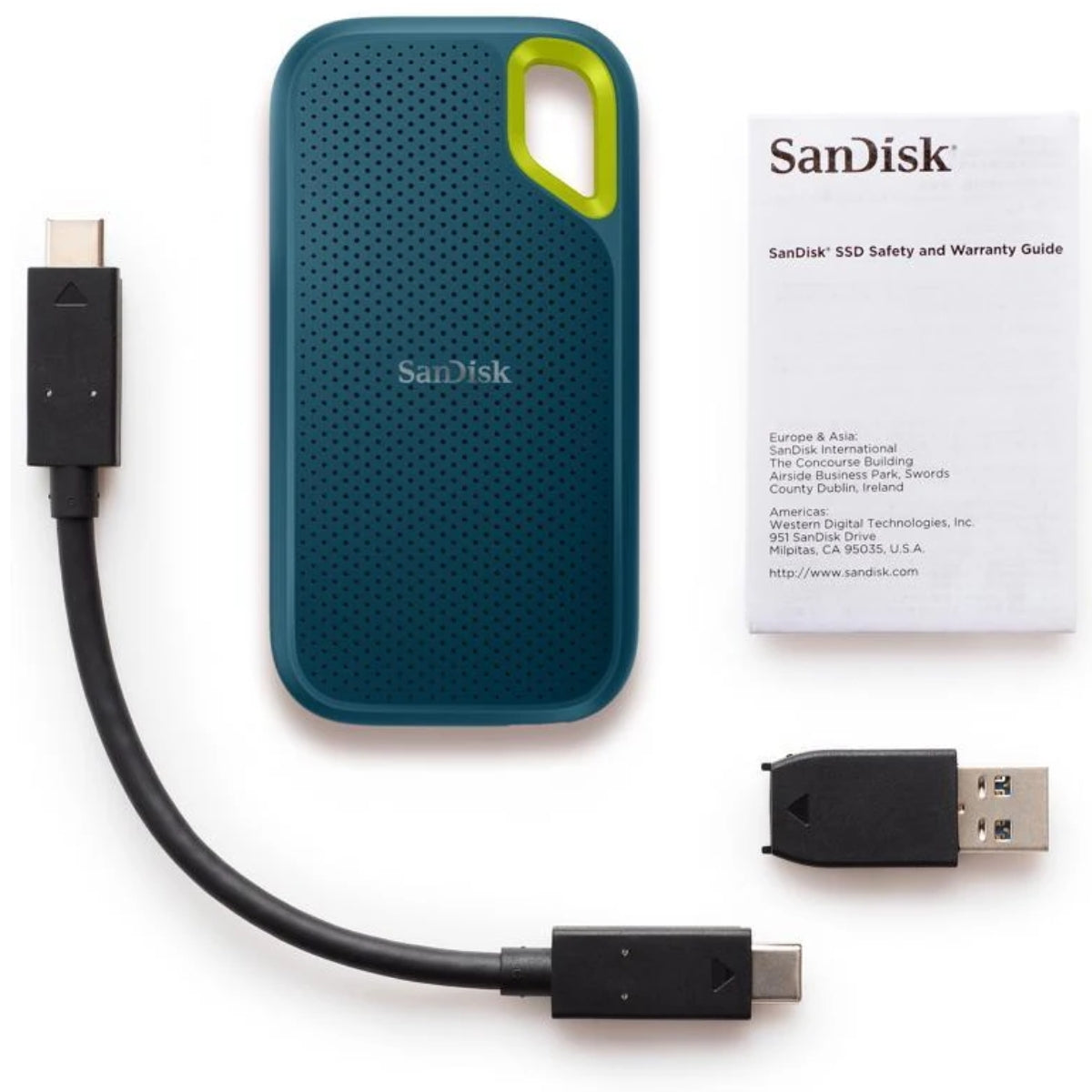 כונן קשיח חיצוני SanDisk Extreme E61 Portable SSD 4T USB3.2 Gen2 טורקיז