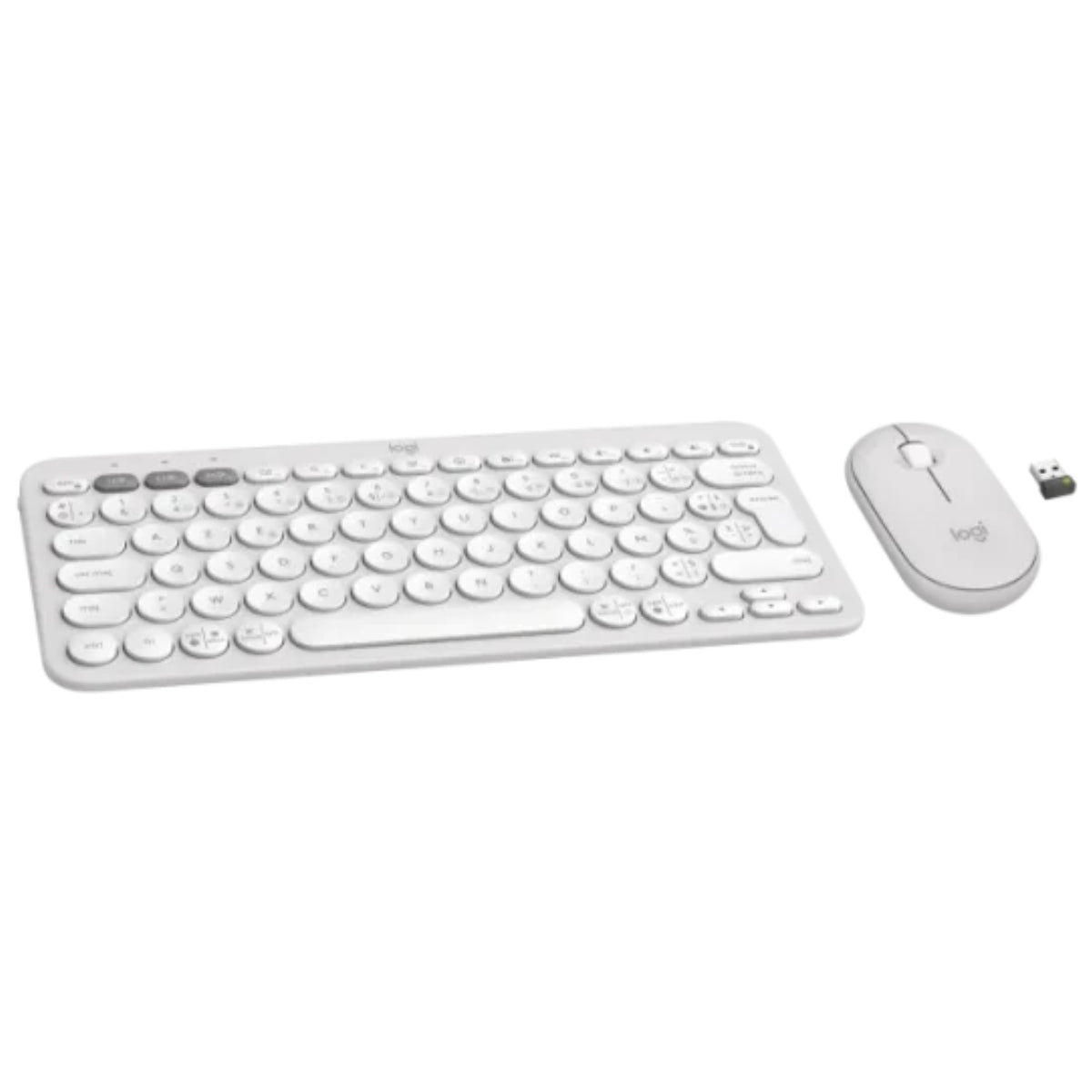 סט-מקלדת-ועכבר-אלחוטי-logitech-m350s-k380s-לבן