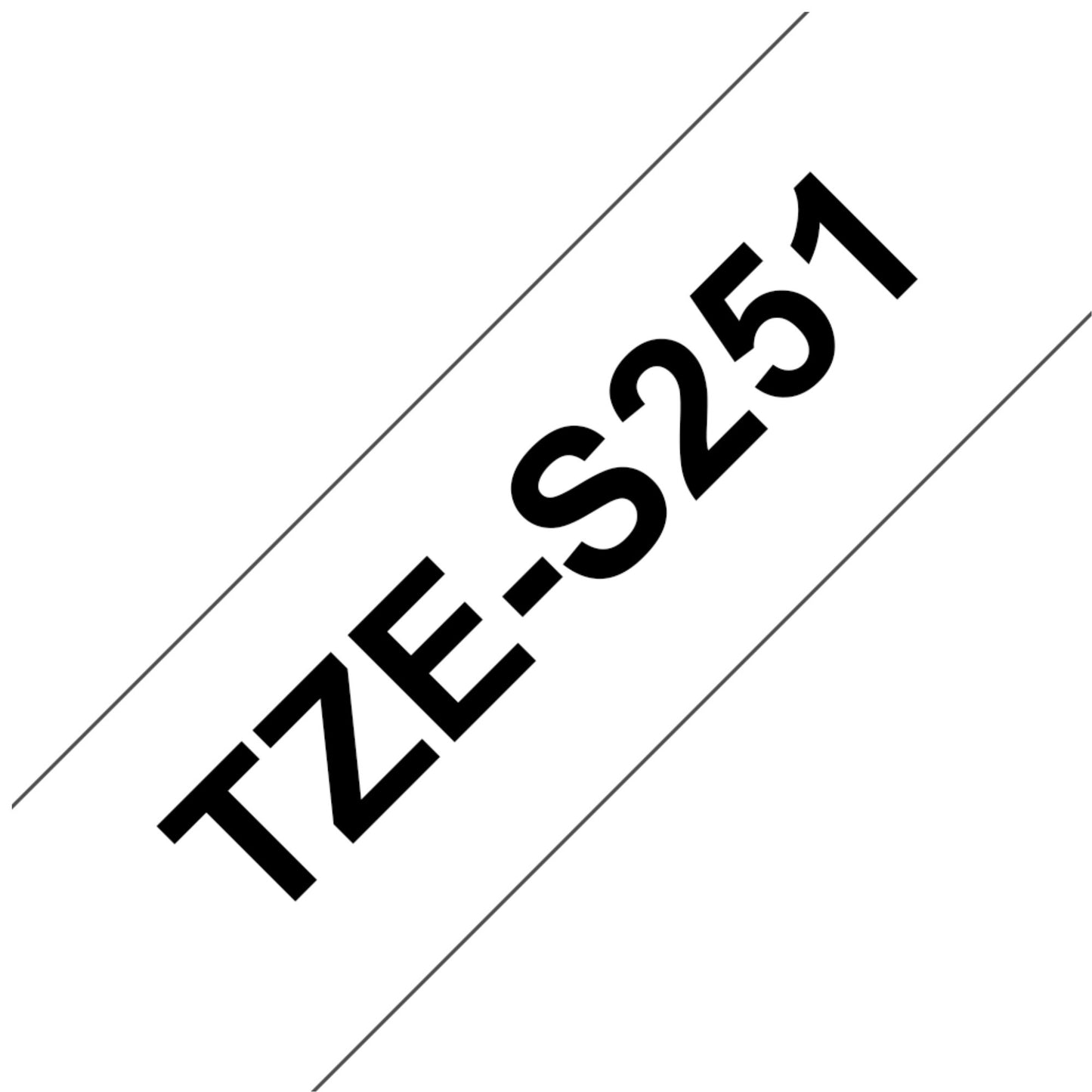 סרט תוויות שחור על רקע לבן 24 מ"מ Brother TZES251