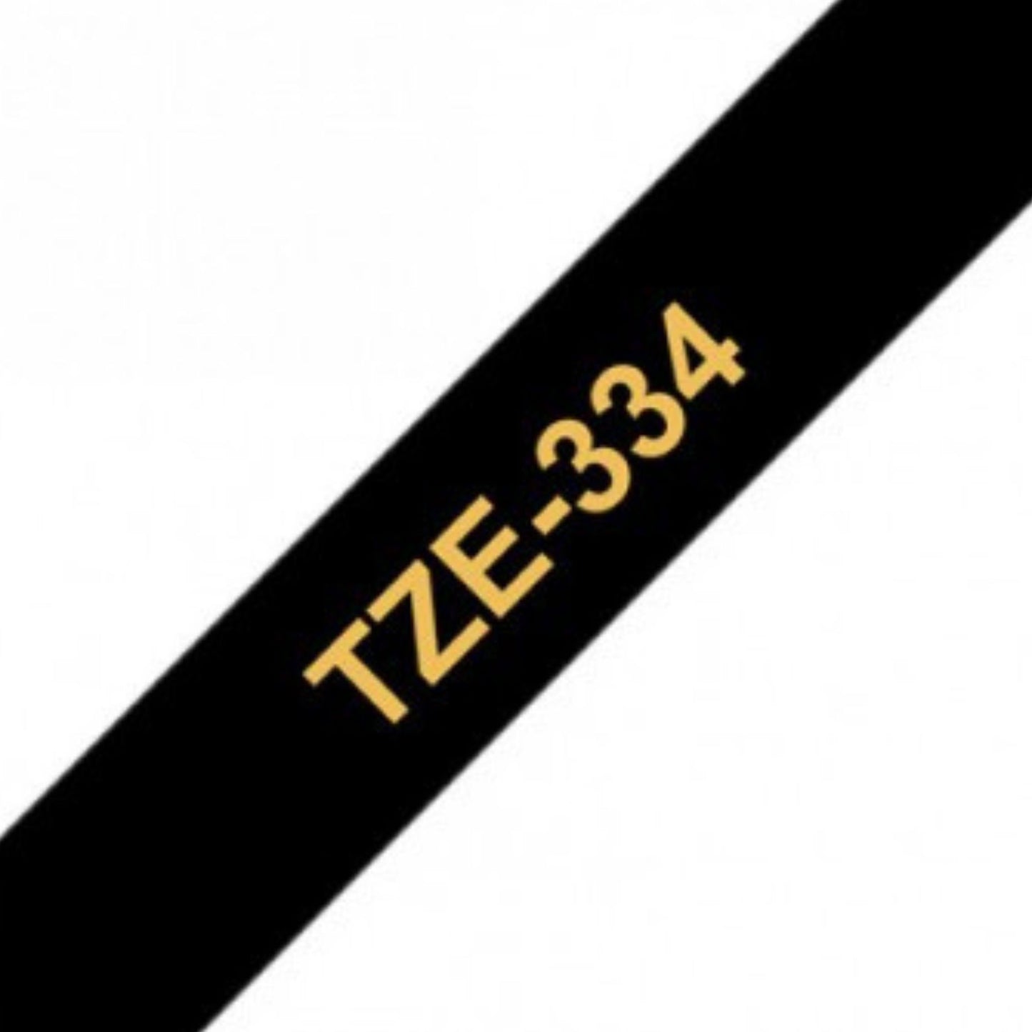 סרט תוויות זהב על רקע שחור 12 מ"מ דגם Brother TZE334