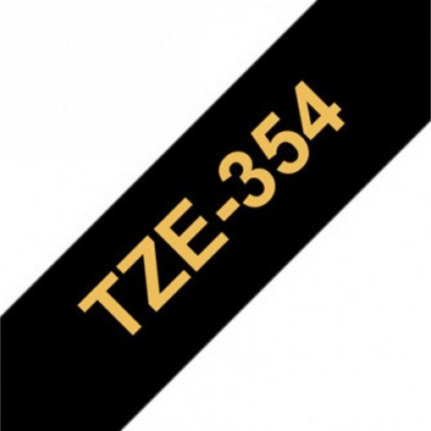 סרט תוויות זהב על רקע שחור 24 מ"מ דגם Brother TZE354