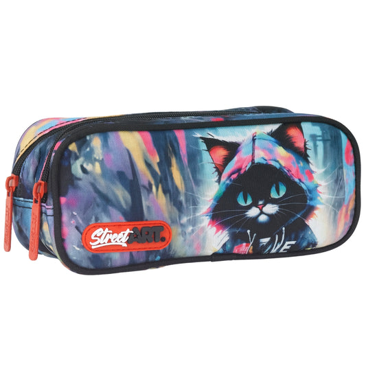 קלמר 2 תאים Street Art Cat Urban
