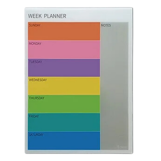 לוח תכנון שבועי צבעוני 80\60 Bclear