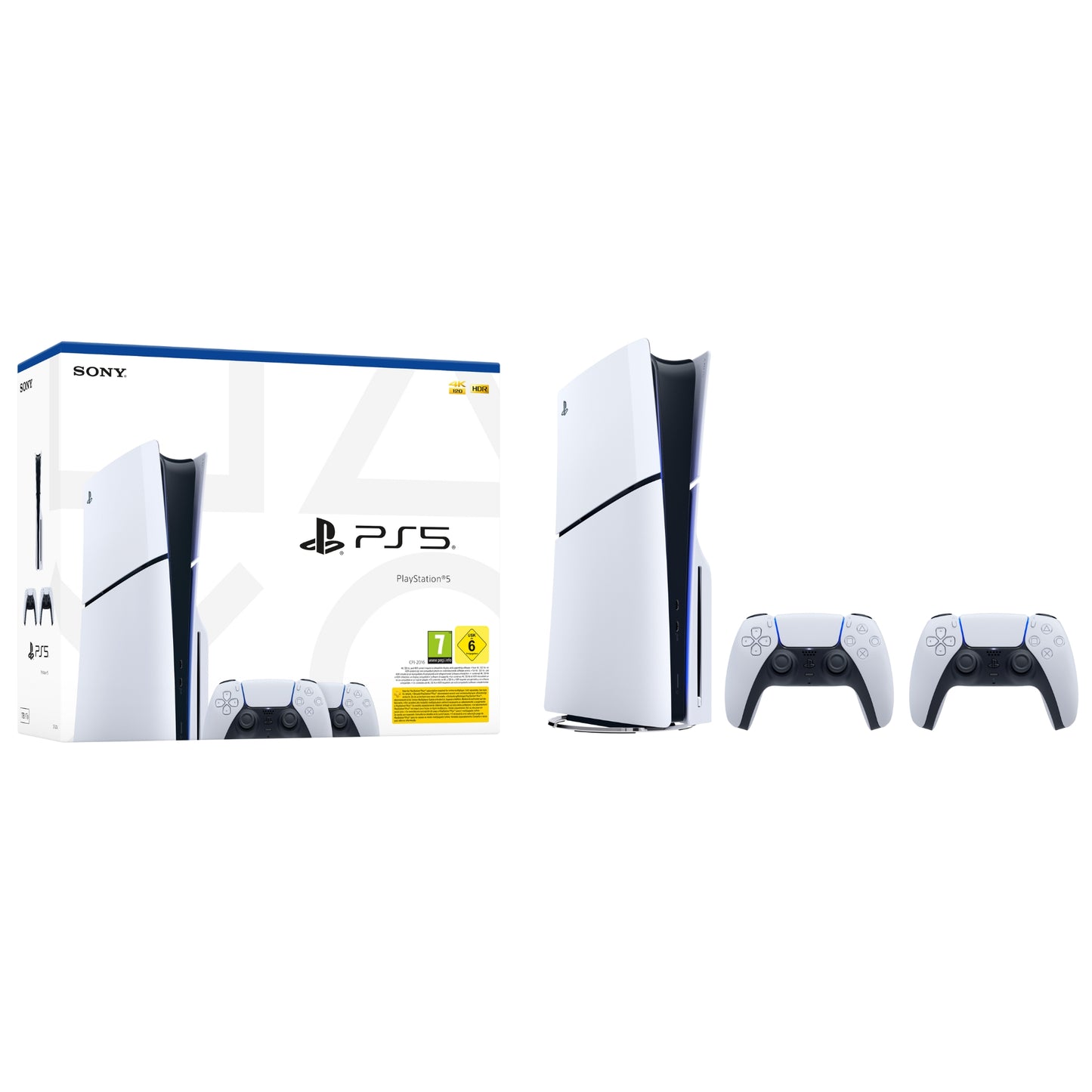 קונסולה PS5 Slim Blu-Ray עם 2 בקרים