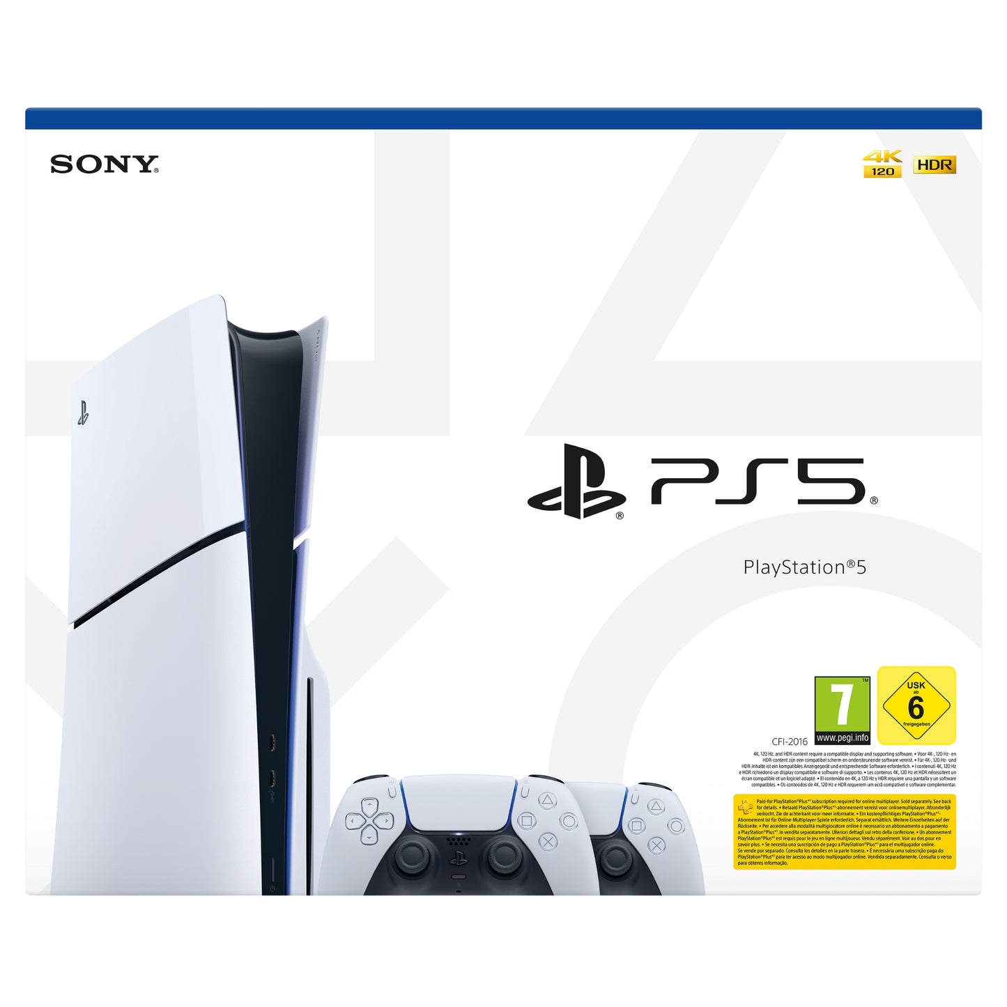 קונסולה PS5 Slim Blu-Ray עם 2 בקרים