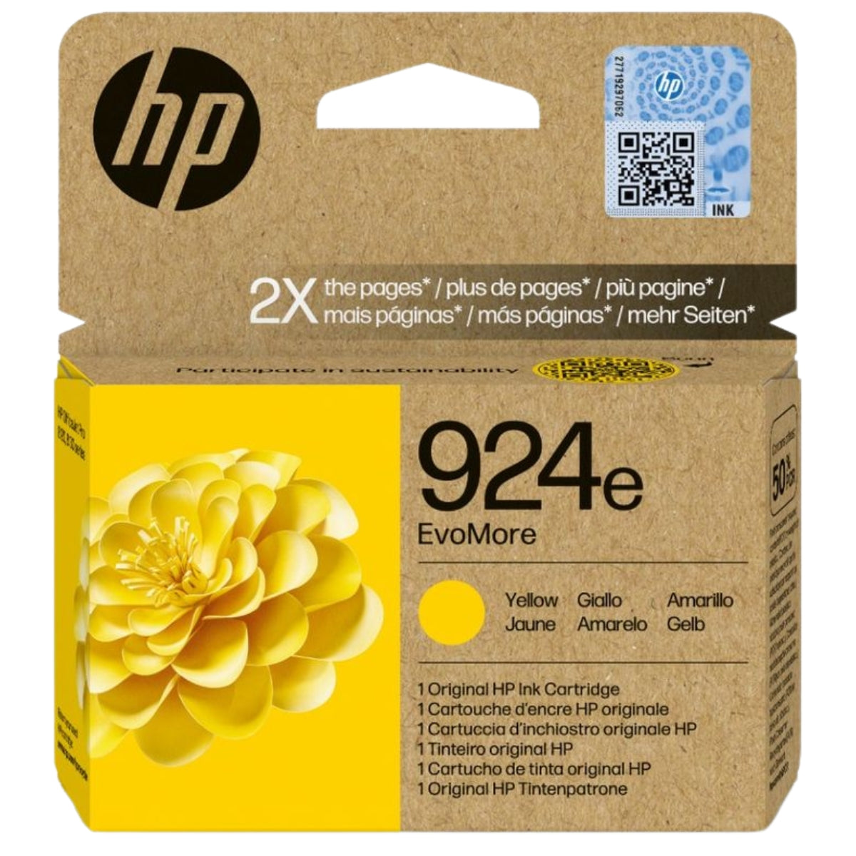 ראש דיו צהוב מקורי דגם HP 924E 4K0U9NE