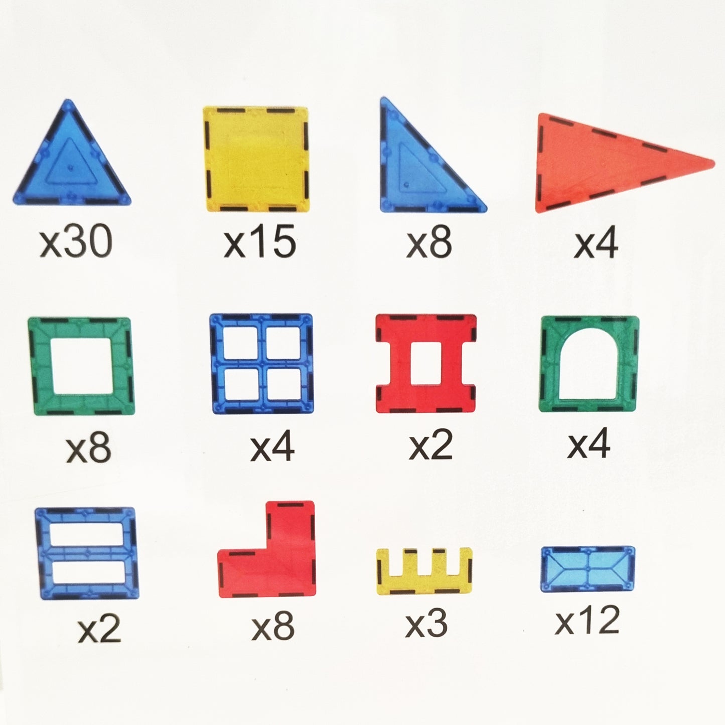 הרכבת מגנטים 100 חלקים MagnaBlox