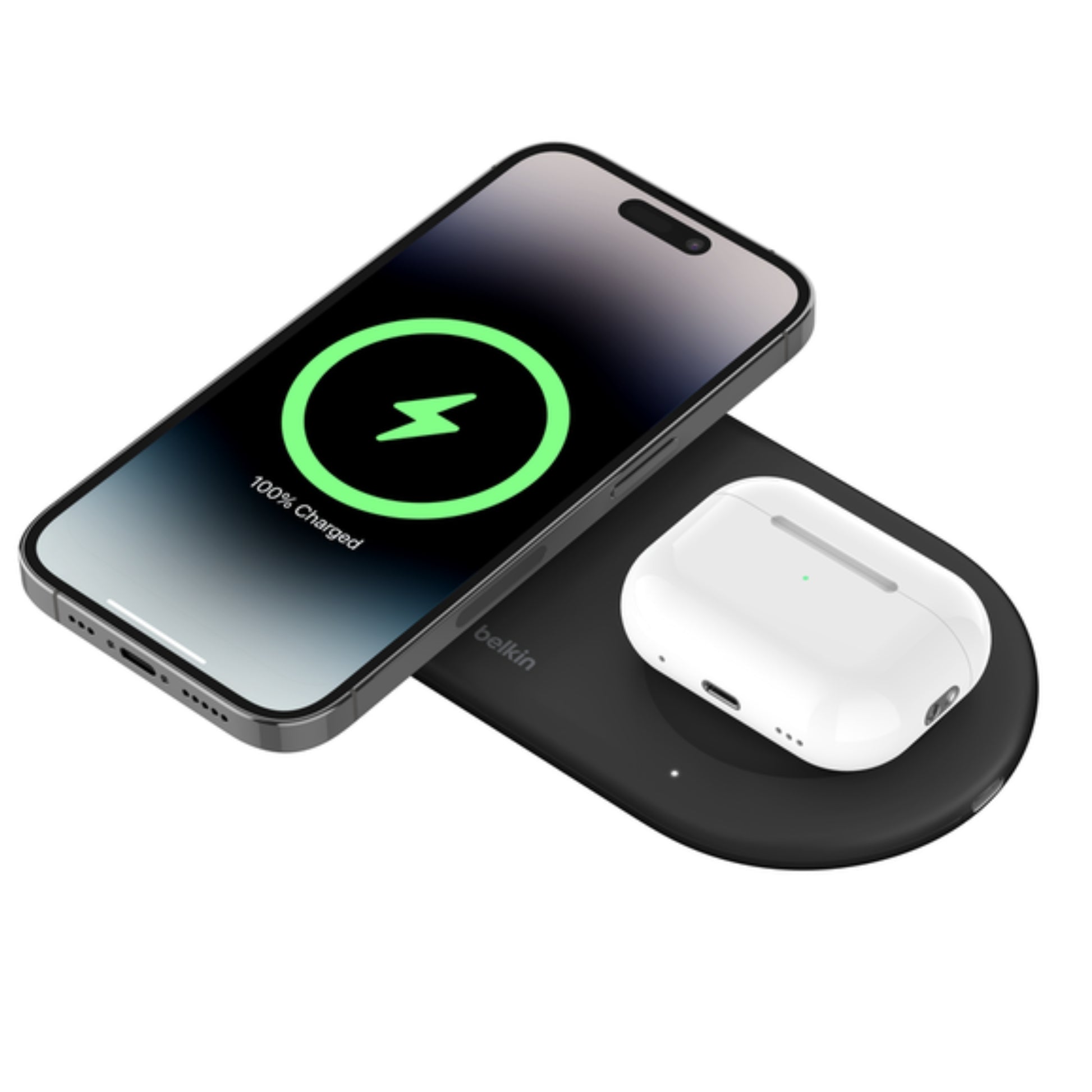משטח טעינה BoostCharge 2in1 Qi2/MagSafe 15W