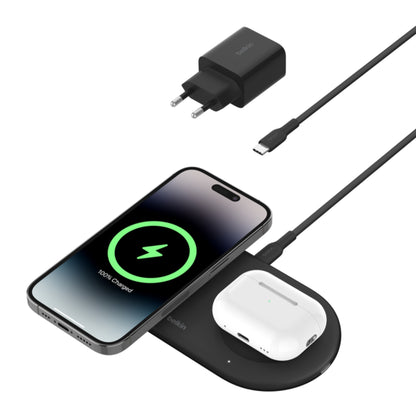 משטח טעינה BoostCharge 2in1 Qi2/MagSafe 15W
