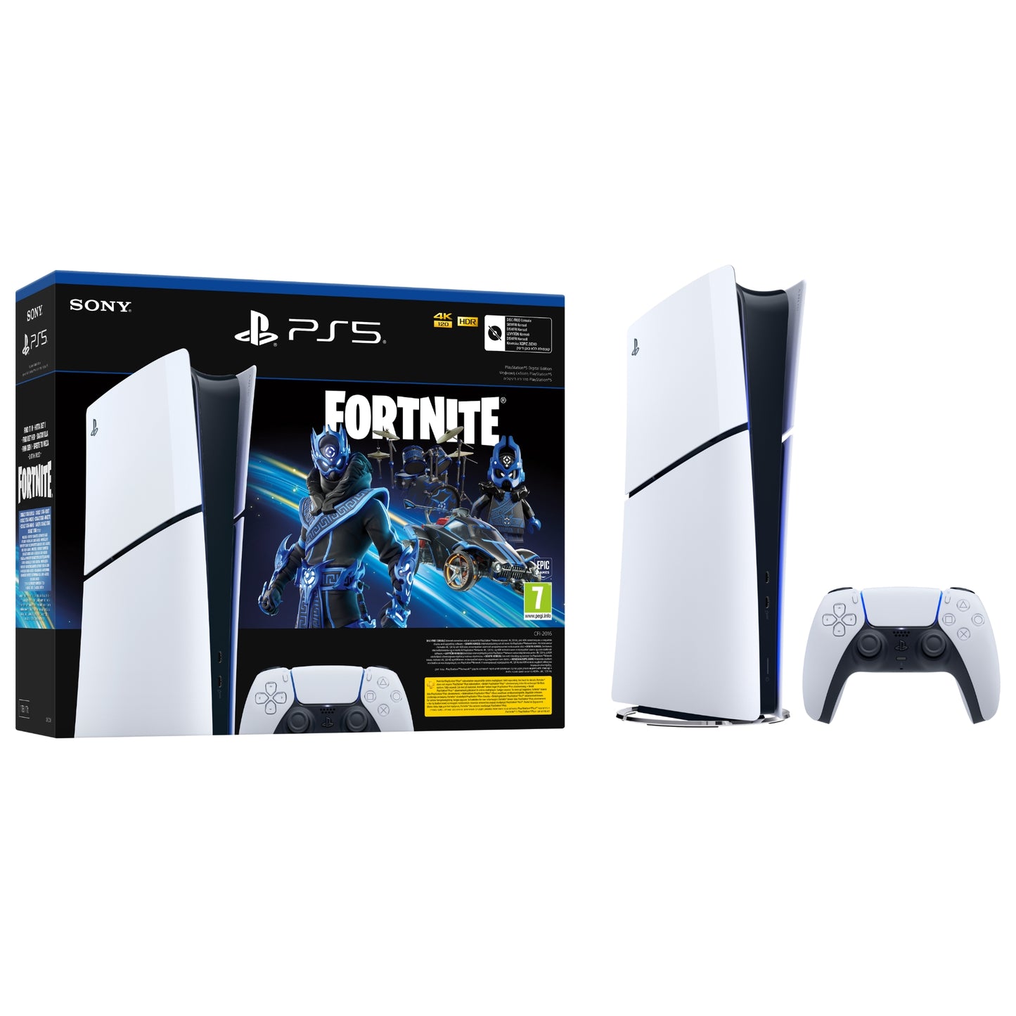 Sony PS5 Slim Console Digital - Fortnite Cobalt Star Bundle