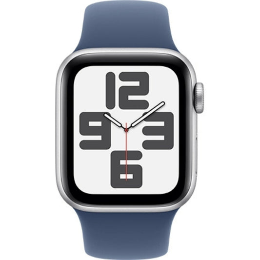 שעון חכם 2024 Apple Watch SE GPS גוף אלומיניום  Silver  40MM רצועת ספורט S/M צבע Denim