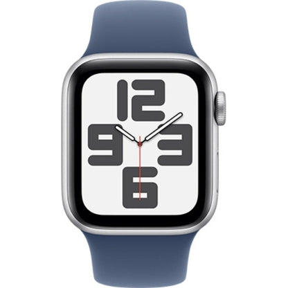 שעון חכם 2024 Apple Watch Se GPS גוף אלומיניום  Silver  40MM רצועת ספורט M/L צבע Denim