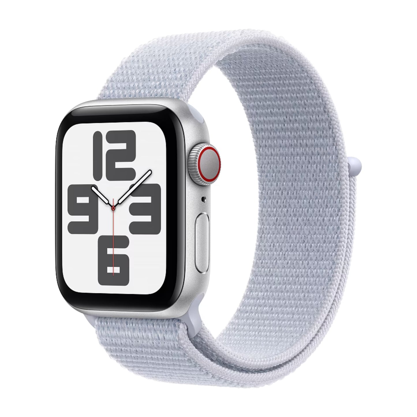 שעון חכם 2024 Apple Watch se GPS גוף אלומיניום Silver 40MM רצועת ספורט Loop צבע Blue Cloud