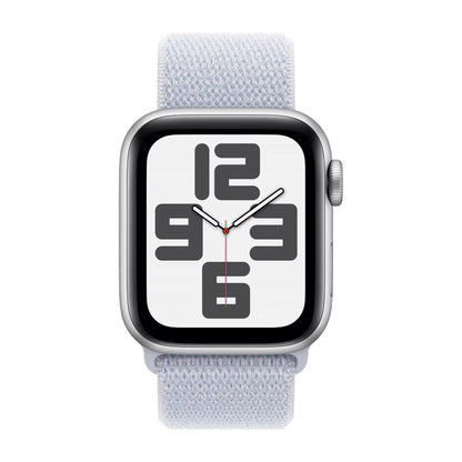 שעון חכם 2024 Apple Watch se GPS גוף אלומיניום Silver 40MM רצועת ספורט Loop צבע Blue Cloud
