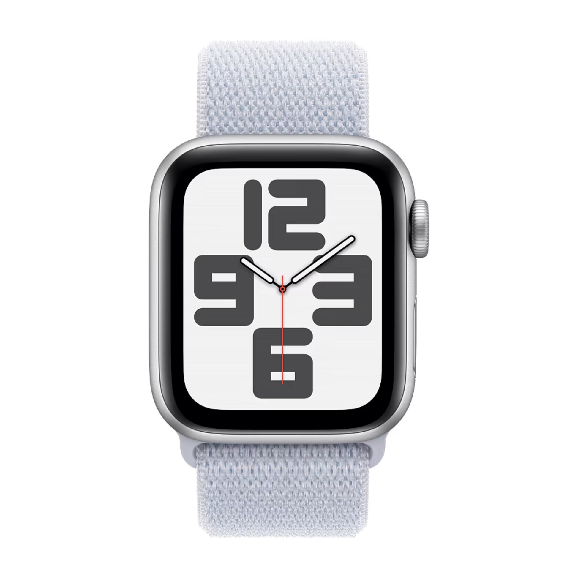 שעון חכם 2024 Apple Watch se GPS גוף אלומיניום Silver 40MM רצועת ספורט Loop צבע Blue Cloud