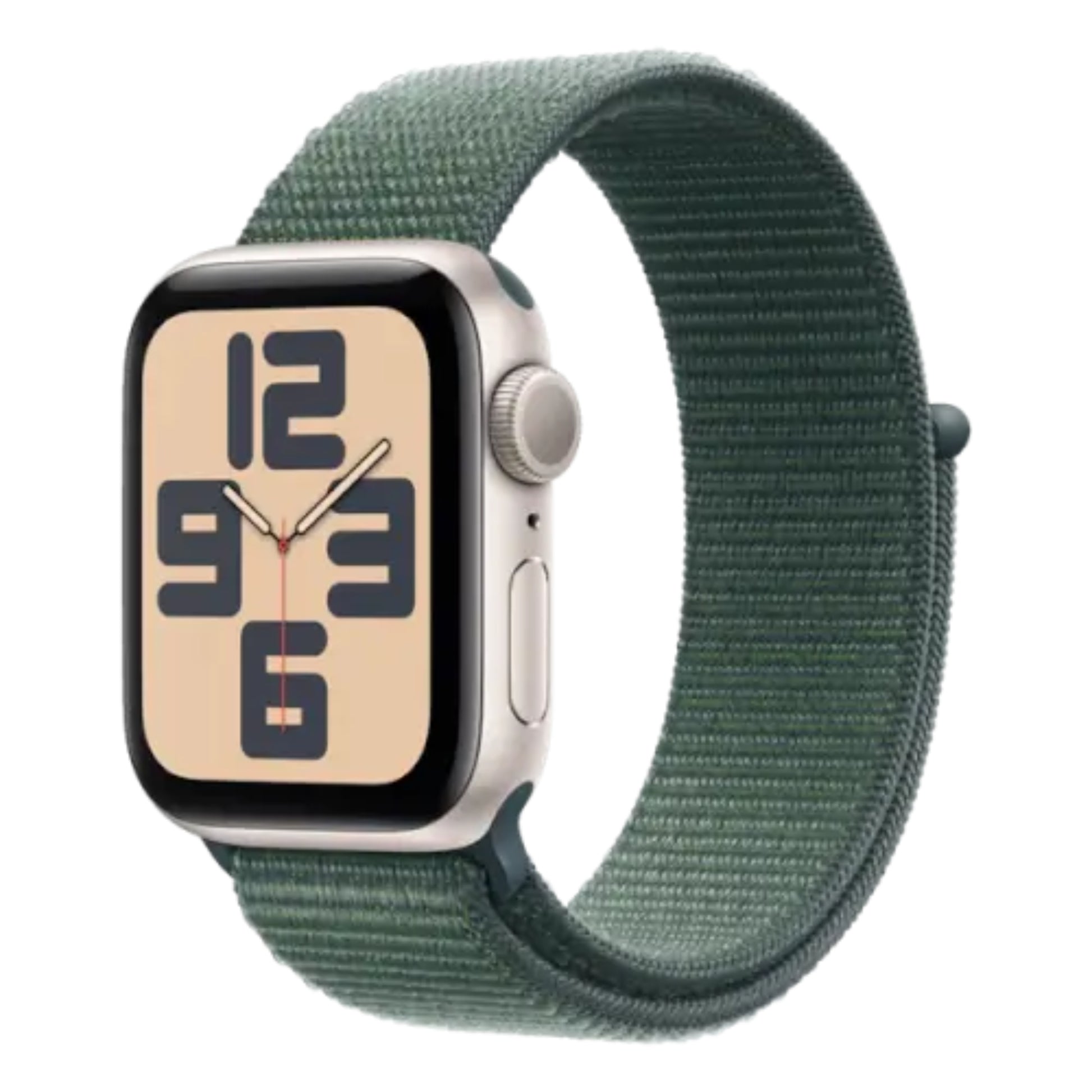 שעון חכם 2024 Apple Watch se GPS גוף אלומיניום 40MM Starlight רצועת ספורט LOOP צבעLake Green