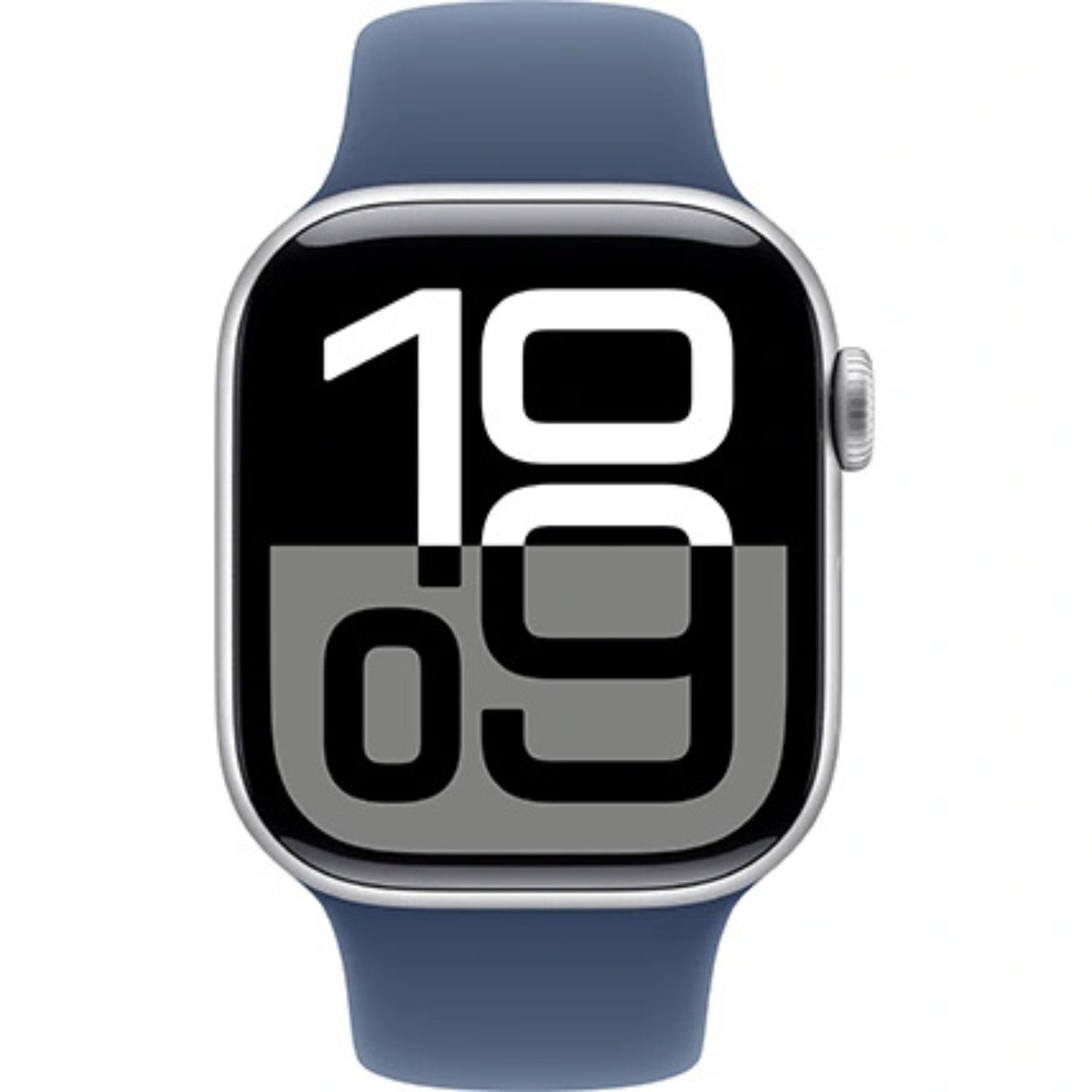שעון חכם Apple Watch Series 10 GPS  גוף אלומיניום Silver 42mm רצועת ספורט M/L צבע Denim (Copy)