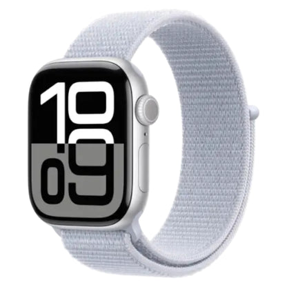 שעון חכם Apple Watch Series 10 GPS 46mm גוף אלומיניום Silver רצועת ספורט Loop צבע Blue Cloud