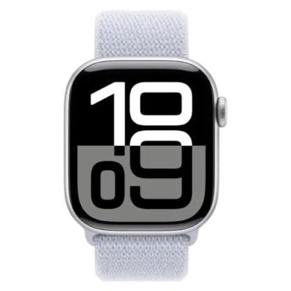 שעון חכם Apple Watch Series 10 GPS 46mm גוף אלומיניום Silver רצועת ספורט Loop צבע Blue Cloud