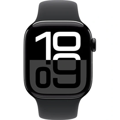 שעון חכם Apple Watch Series 10 GPS 46mm גוף אלומיניום Jet Black רצועת ספורט S/M צבע Black