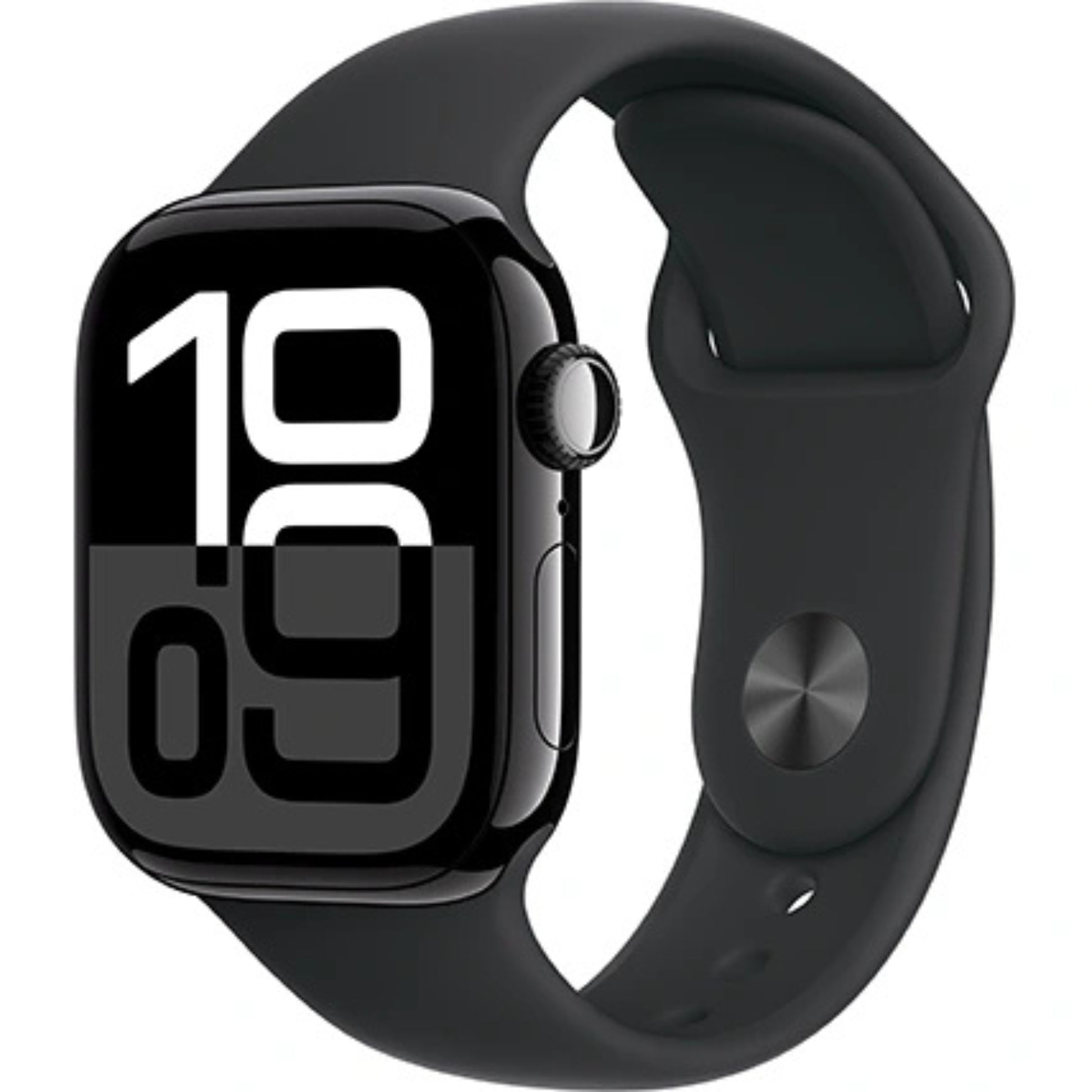 שעון חכם Apple Watch Series 10 GPS+Cell גוף אלומיניום 42mm Jet Black רצועת ספורט M/L צבע Black