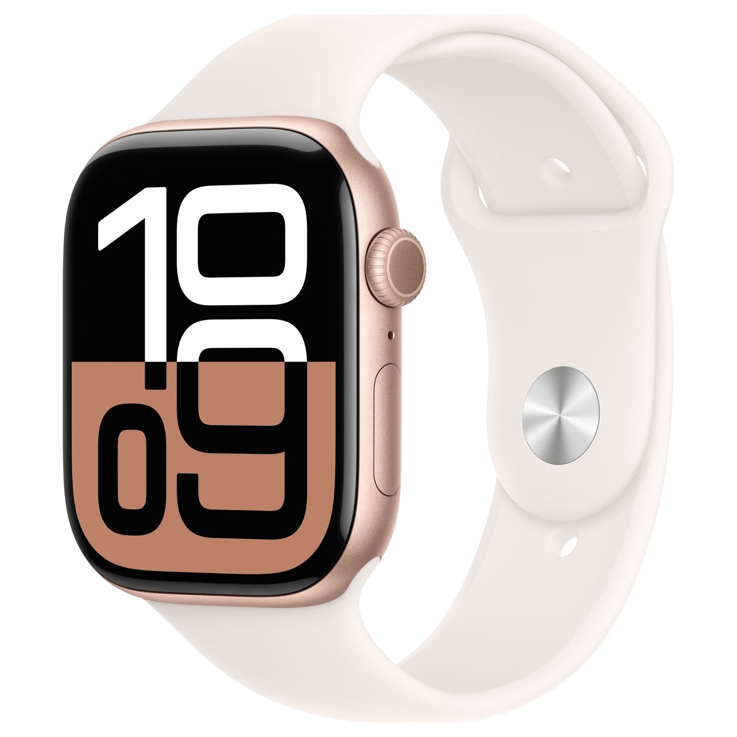 שעון חכם Apple Watch Series 10 Gps+Cell 42mm גוף אלומיניום Rose Gold רצועת ספורט S/M  Blushצבע