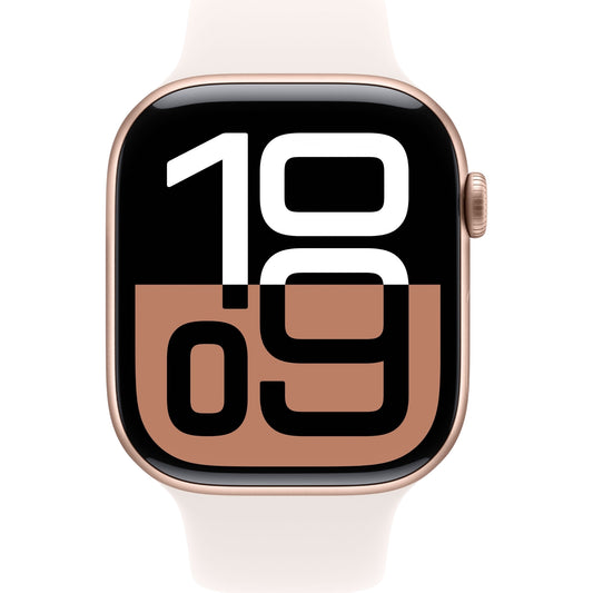 שעון חכם Apple Watch Series 10 Gps+Cell 42mm גוף אלומיניום Rose Gold רצועת ספורט S/M  Blushצבע