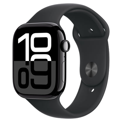 שעון חכם Apple Watch Series 10 Gps+Cell 46mm גוף אלומיניום Jet Black רצועת ספורט S/M צבע Black