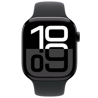 שעון חכם Apple Watch Series 10 Gps+Cell 46mm גוף אלומיניום Jet Black רצועת ספורט S/M צבע Black