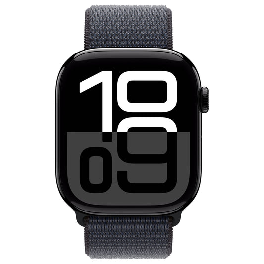 שעון חכם Apple Watch Series 10 Gps+Cell 46mm גוף אלומיניום Jet Black רצועת ספורט Loop צבע Ink