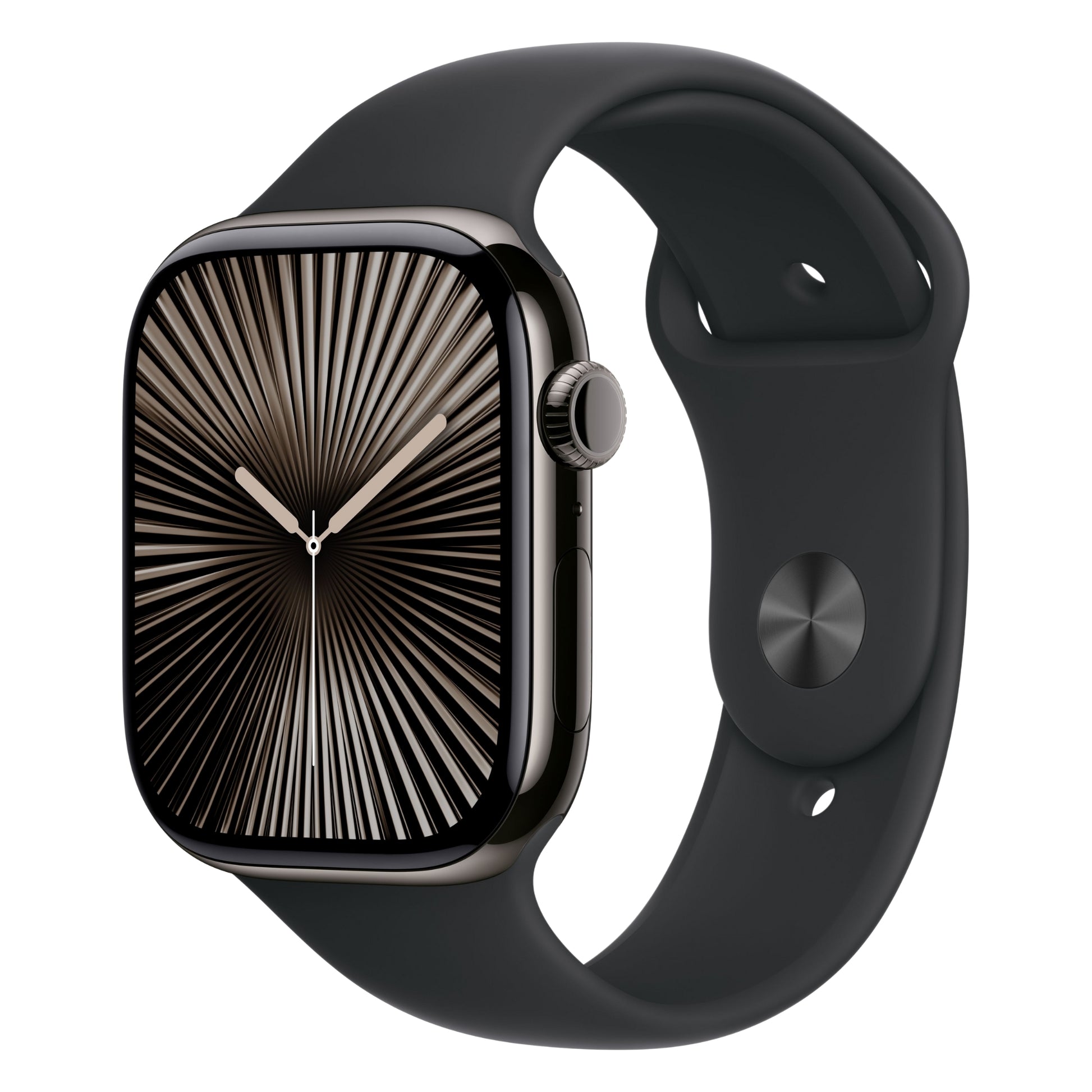 שעון חכם Apple Watch Series 10 GPS+Cell גוף Titanium 46mm  Slateרצועת ספורט M/L צבע Black