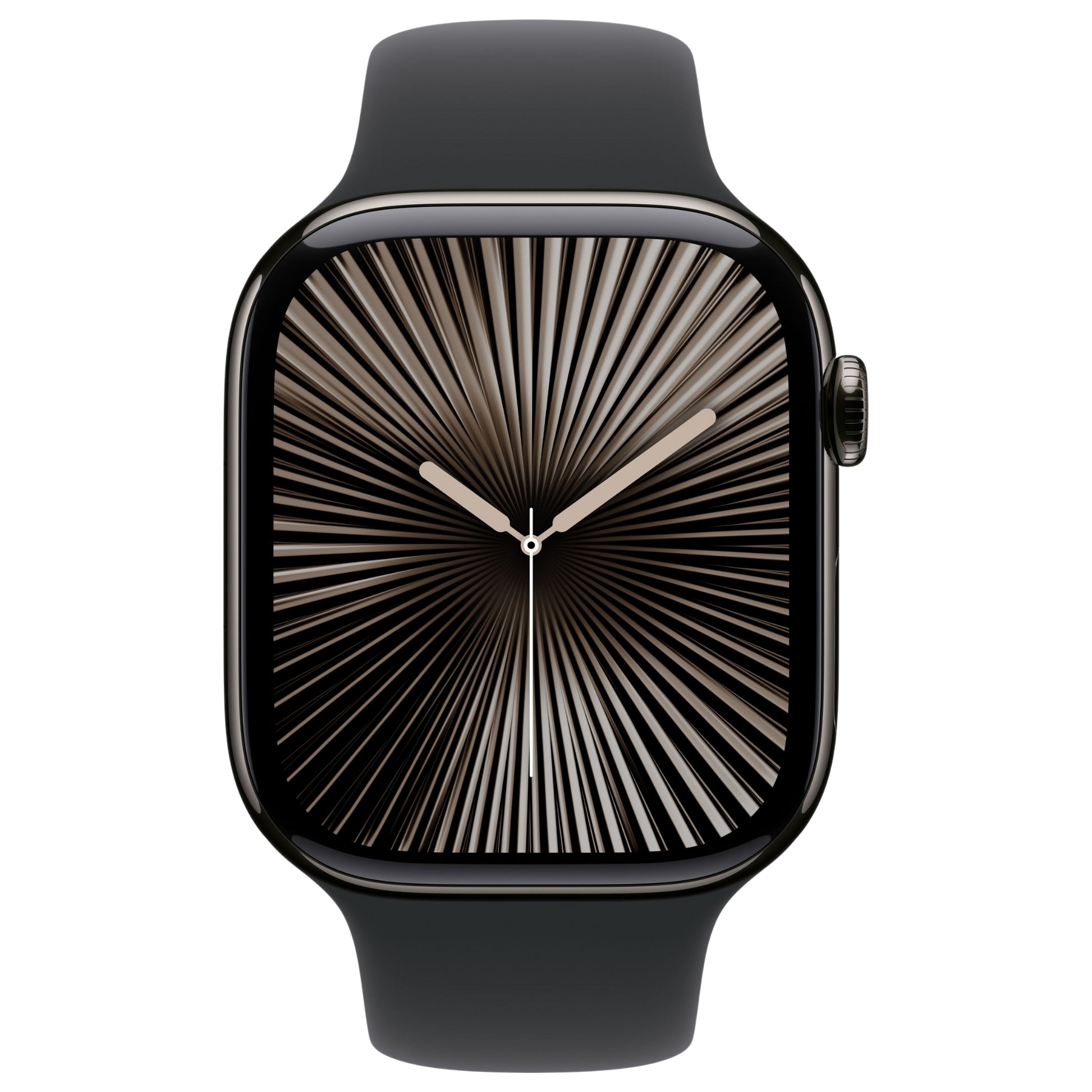 שעון חכם Apple Watch Series 10 GPS+Cell גוף Titanium 46mm  Slateרצועת ספורט M/L צבע Black