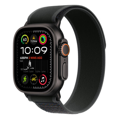 שעון חכם GPS+Cell Apple Watch Ultra 2 גוף Titanium 49mm  Black רצועה M/L Loop צבעBlack Trail