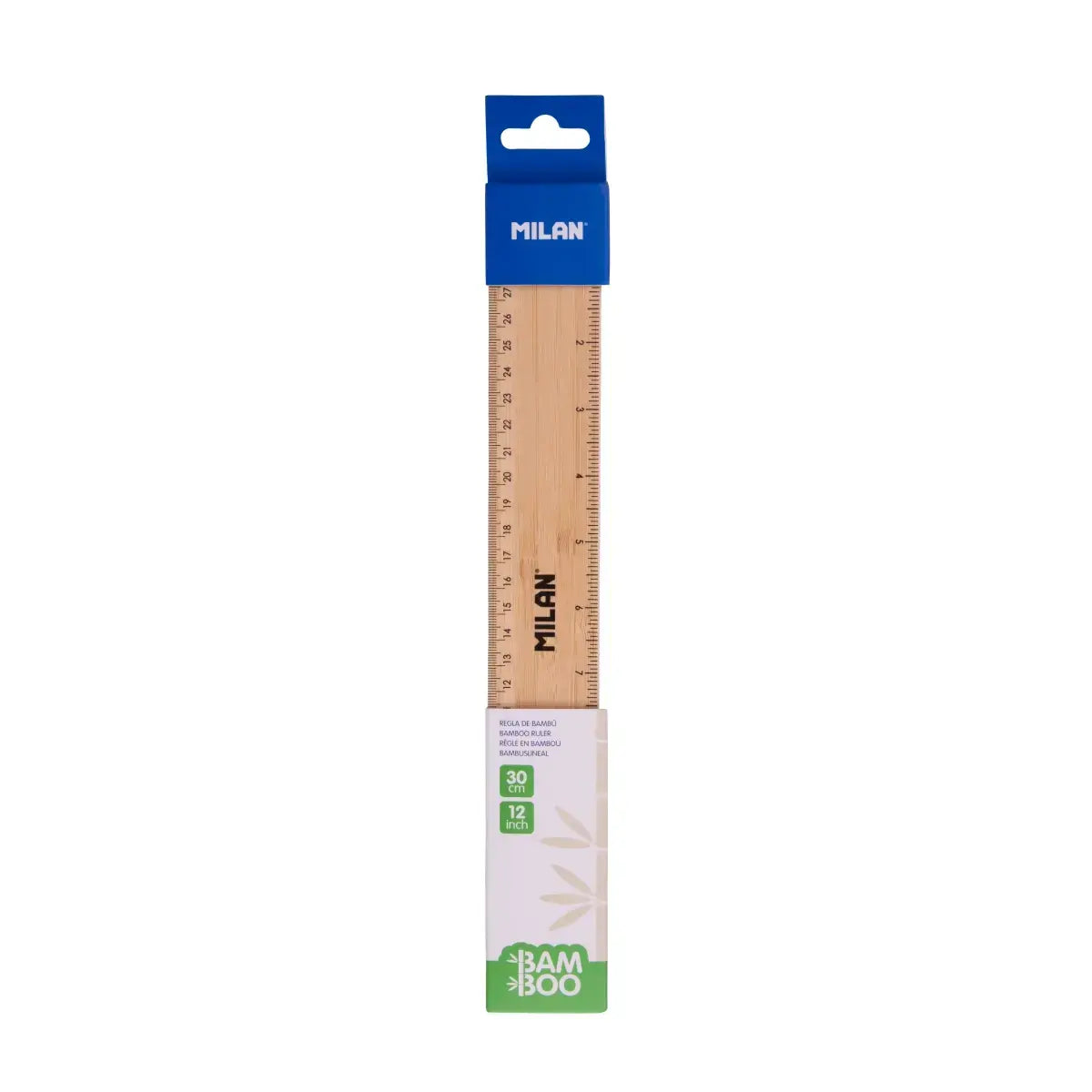 סרגל 30 ס"מ במבוק מעץ Milan Thick bamboo