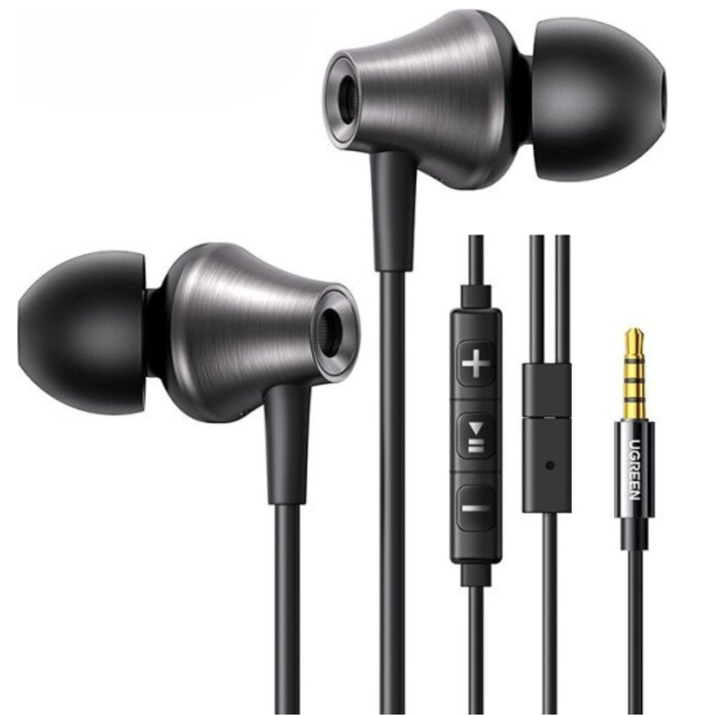 אוזניות סיליקון חוטיות In Ear 3.5 mm עם מיקרופון Ugreen